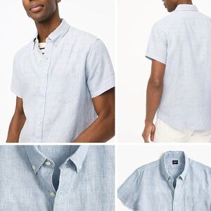 J. Crew Factory Short‎ Sleeve Linen Blend Shirt